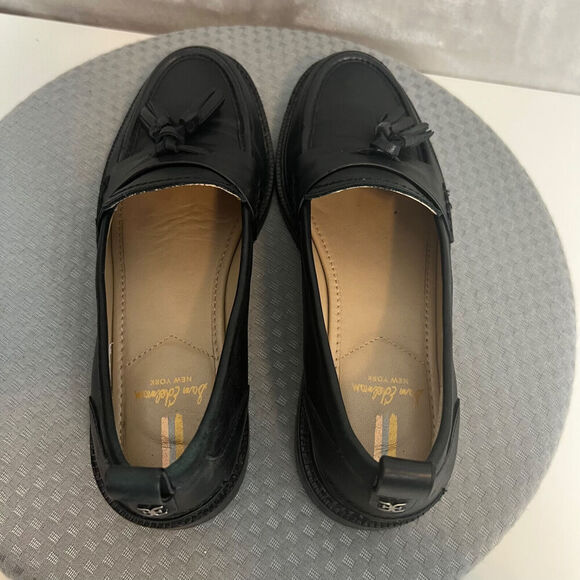 Sam Edelman Caylia Loafer Womens 8.5 M Black Leather Tassel Slip On Shoes Y2K - Picture 9 of 16